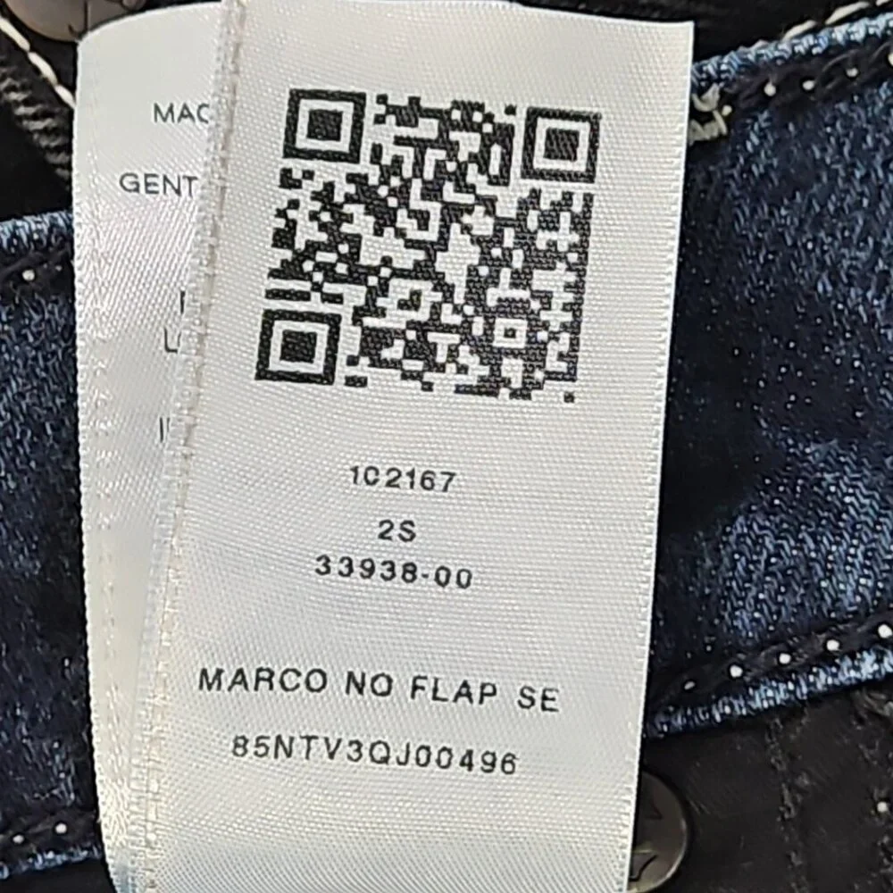 True Religion Marco Jeans Men's 34x28 Color Block Black Blue Tapered Stretch EUC